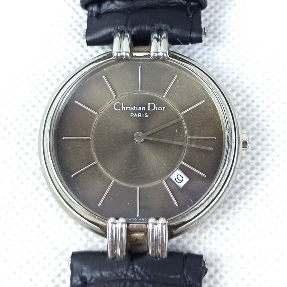 CHRISTIAN DIOR PARIS WATCH VINTAGE WRISTWATCH LUXURY ROUND BRONZE DIAL UNISEX